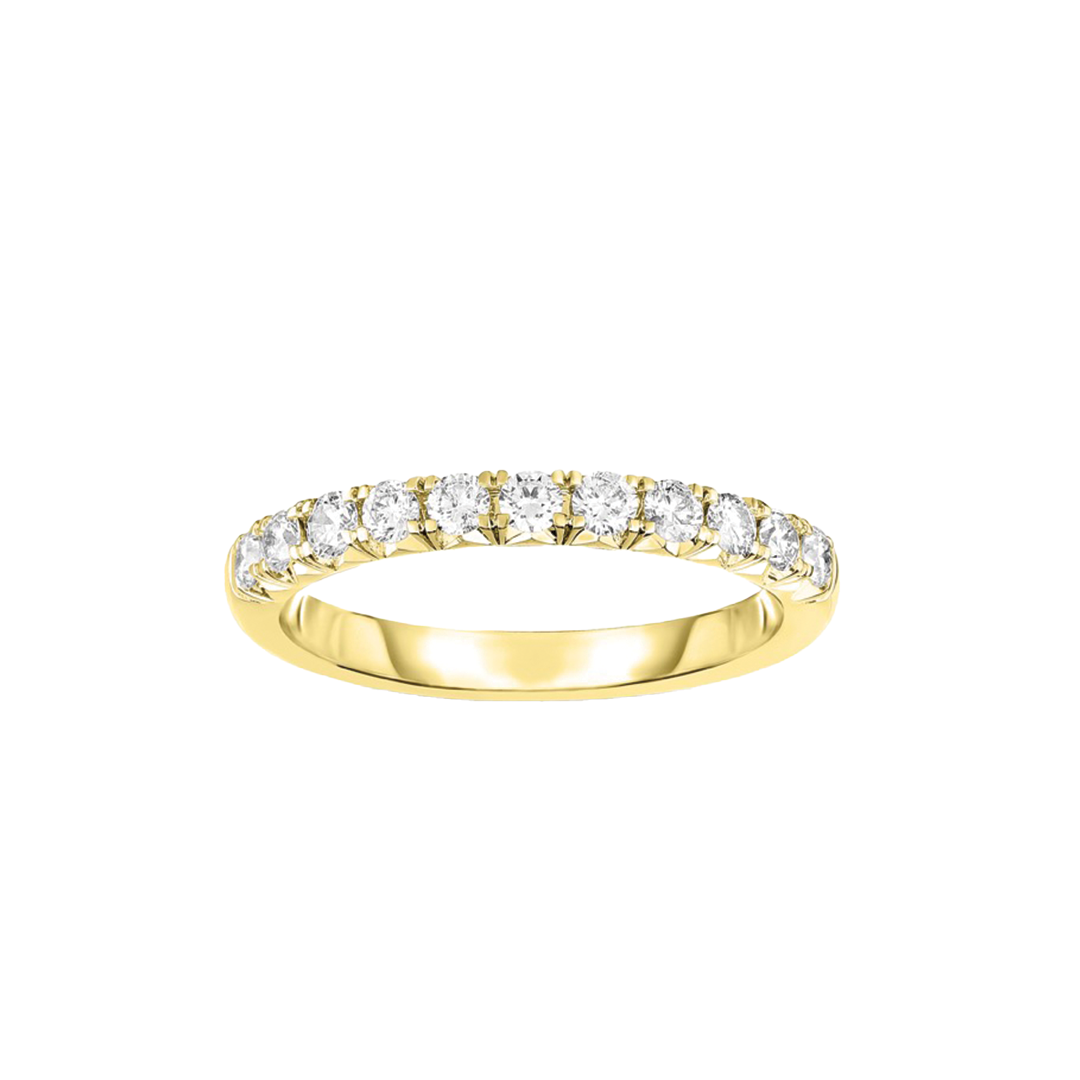 14k Yellow Gold 11 Stone Diamond Band