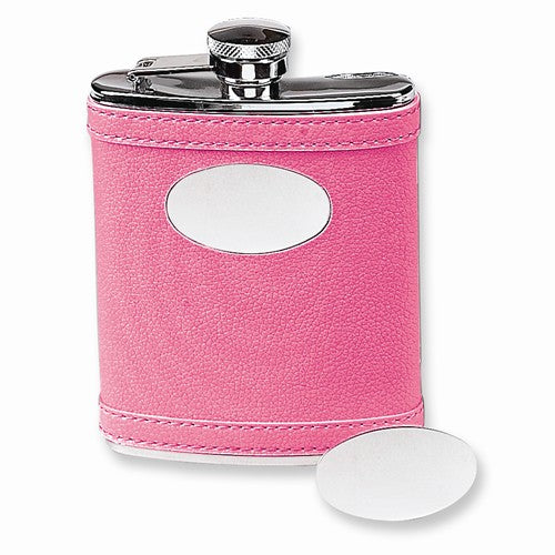 Pink Leather Flask