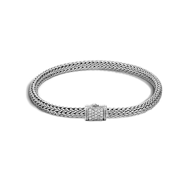 Icon 6.5mm Chain Bracelet with Pave Diamond Clasp
