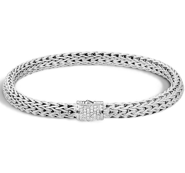 Classic Chain Small Bracelet with Diamonds
