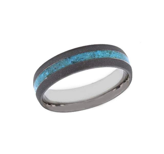 Titanium and Turquoise Band