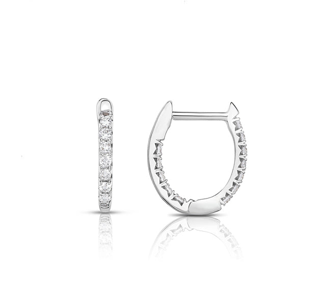 Oval In/Out French Cut Diamond Hoops