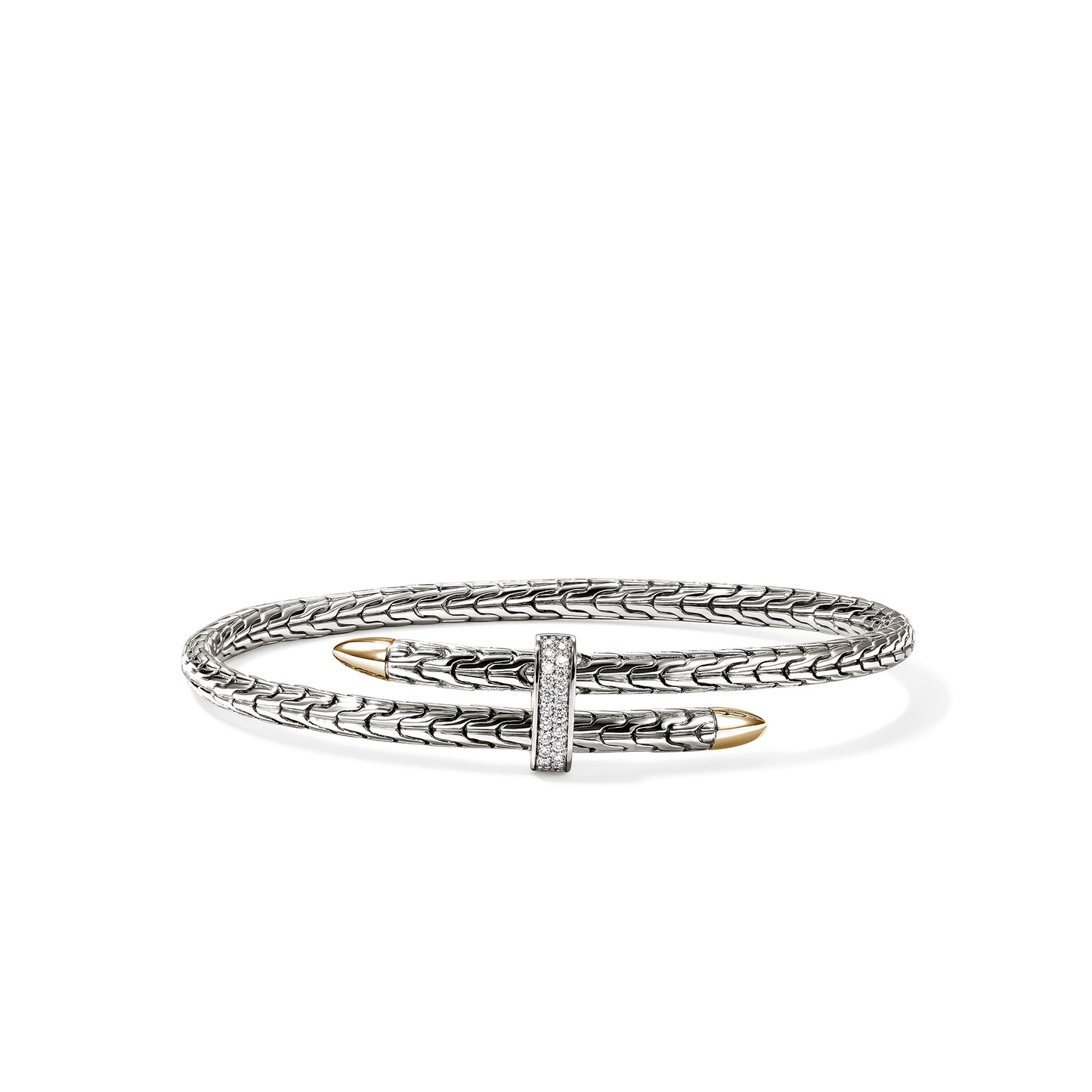 4mm Spear Flex Cuff Bracelet with Diamonds