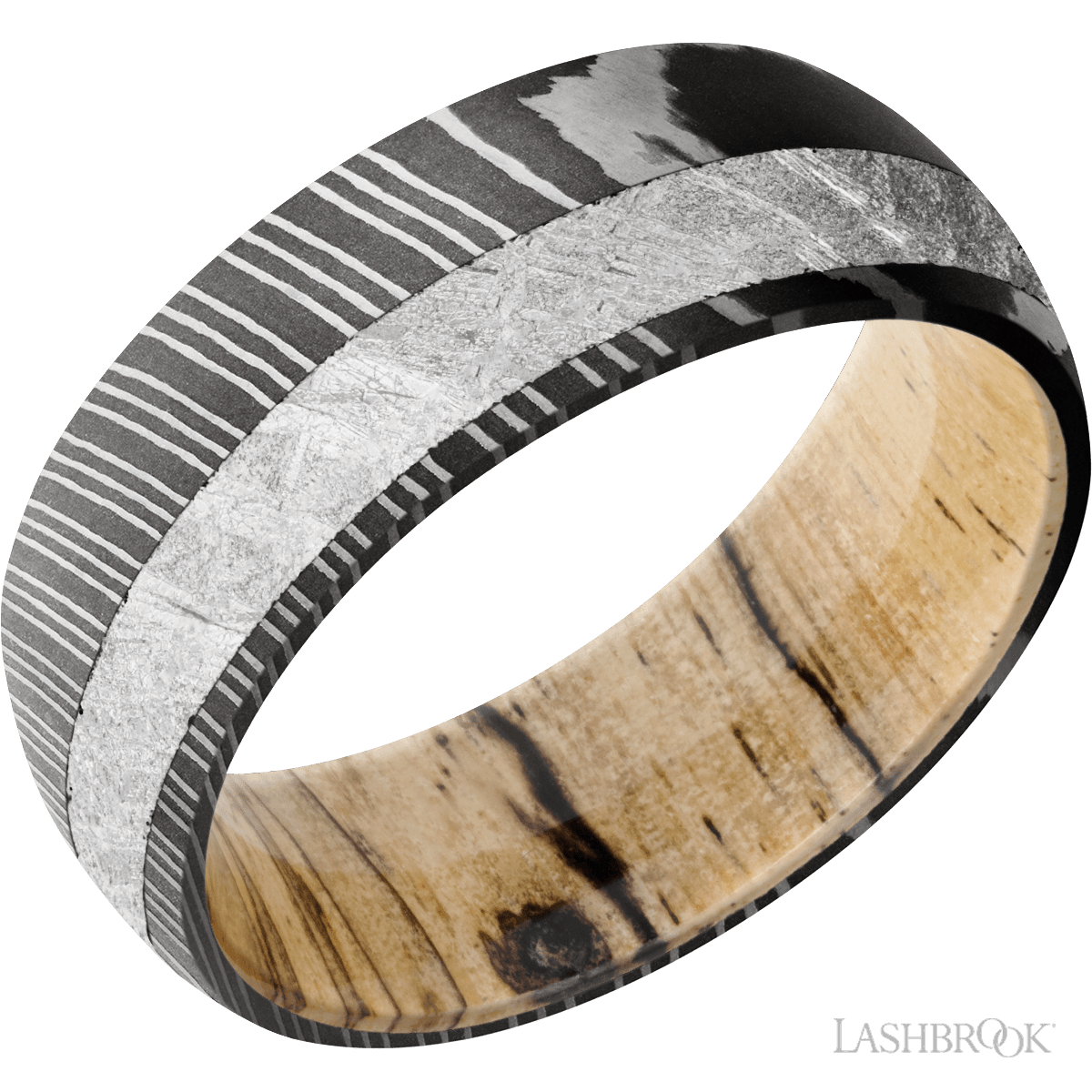 Damascus Steel With Meteorite And Spalted Tamarind