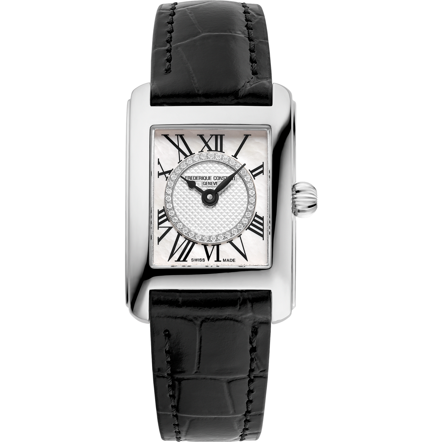 Ladies Classic Carree with Silver Diamond Dial