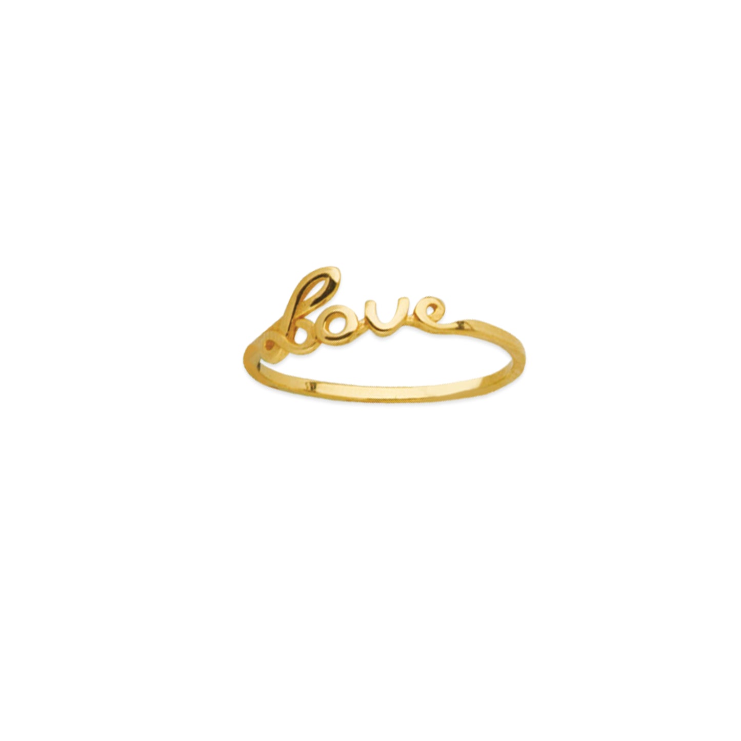 "LOVE" Script Ring