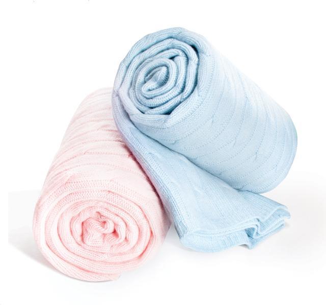 Cashmere Baby Blanket in Baby Blue