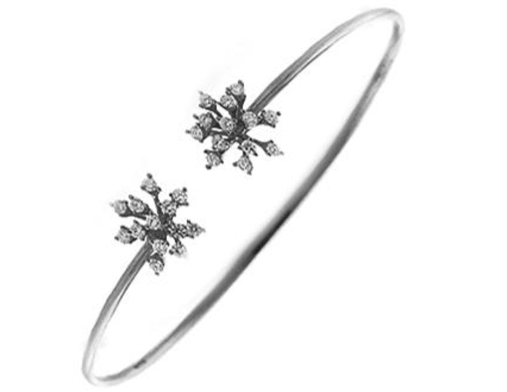 Luminus Diamond End Wire Cuff Bracelet