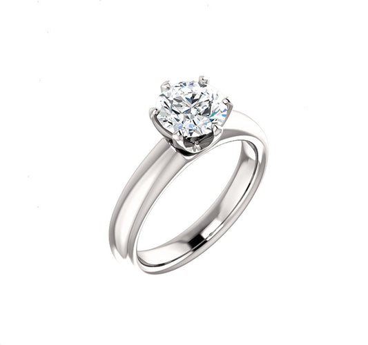 MJ Tried & True high polished solitaire style setting with 3...