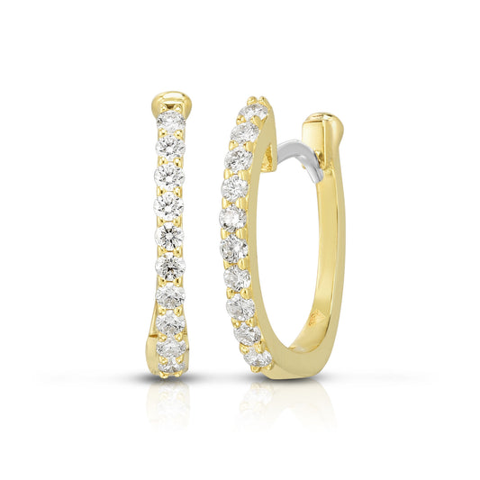 13mm Diamond Hoop Earrings