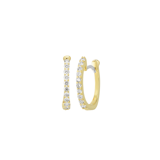 13mm Diamond Hoop Earrings