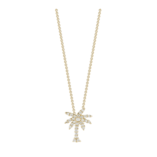 Tiny Treasures Diamond Palm Tree Necklace