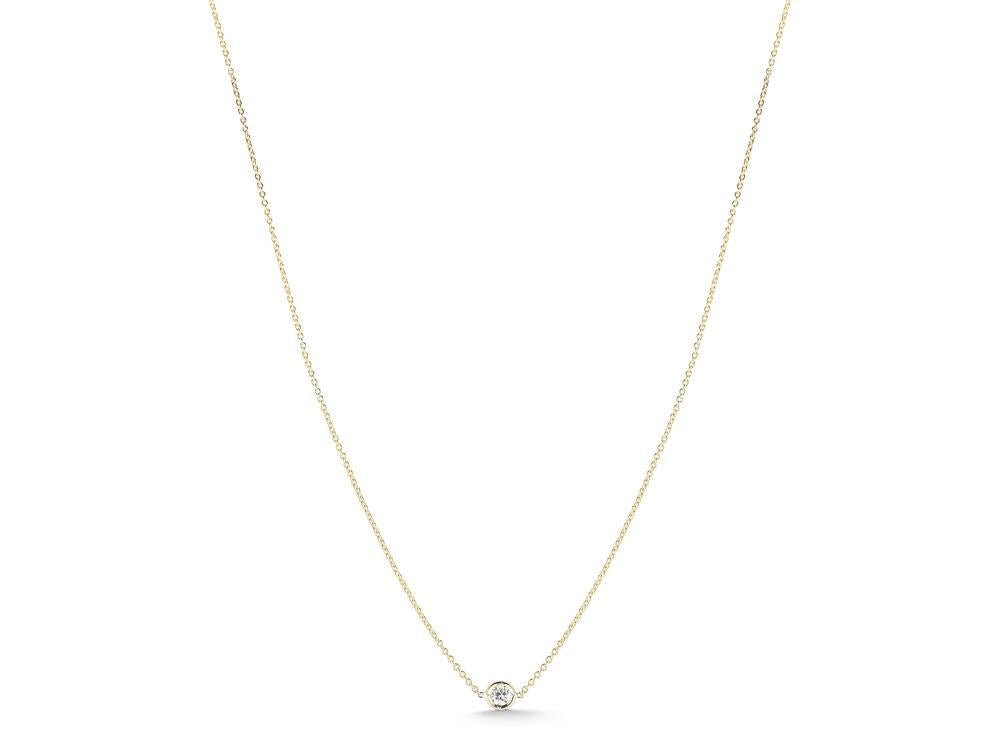 Diamond Station Necklace in Yellow Gold
