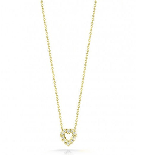 Tiny Treasure Heart Necklace in Yellow Gold