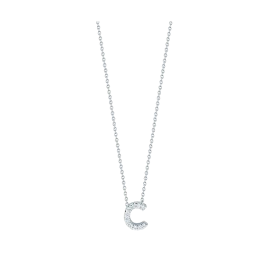 Tiny Treasures Diamond Love Letter "C" in White Gold