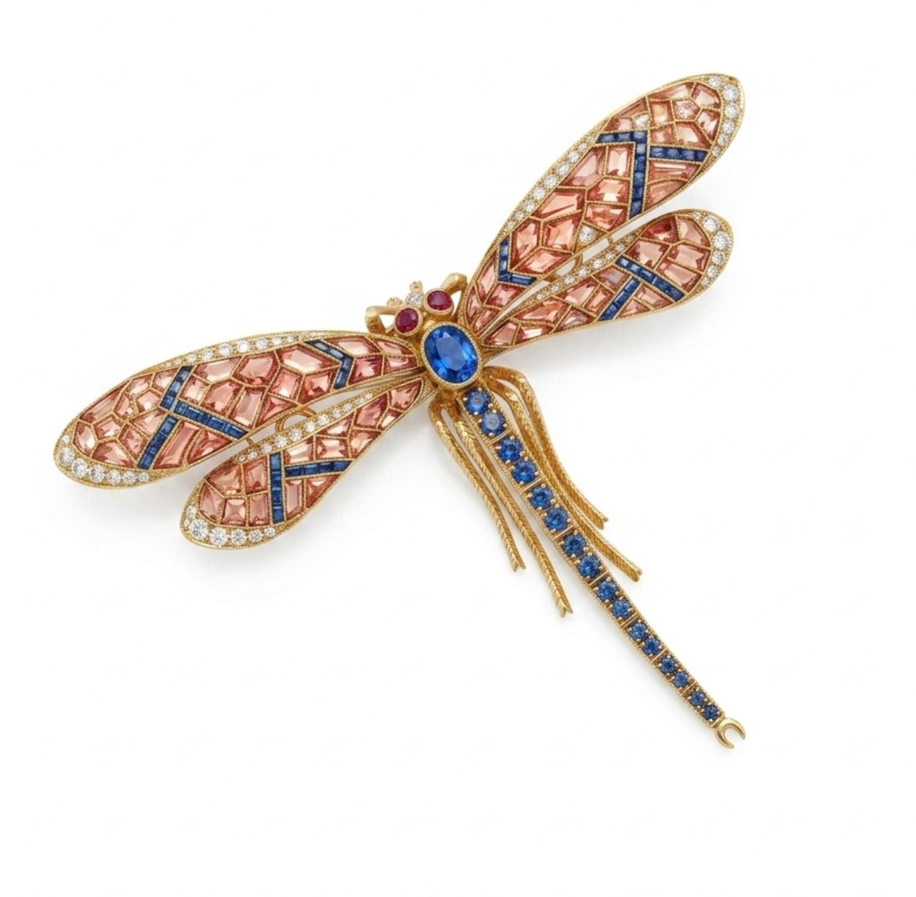 Dragonfly Mosaic Brooch