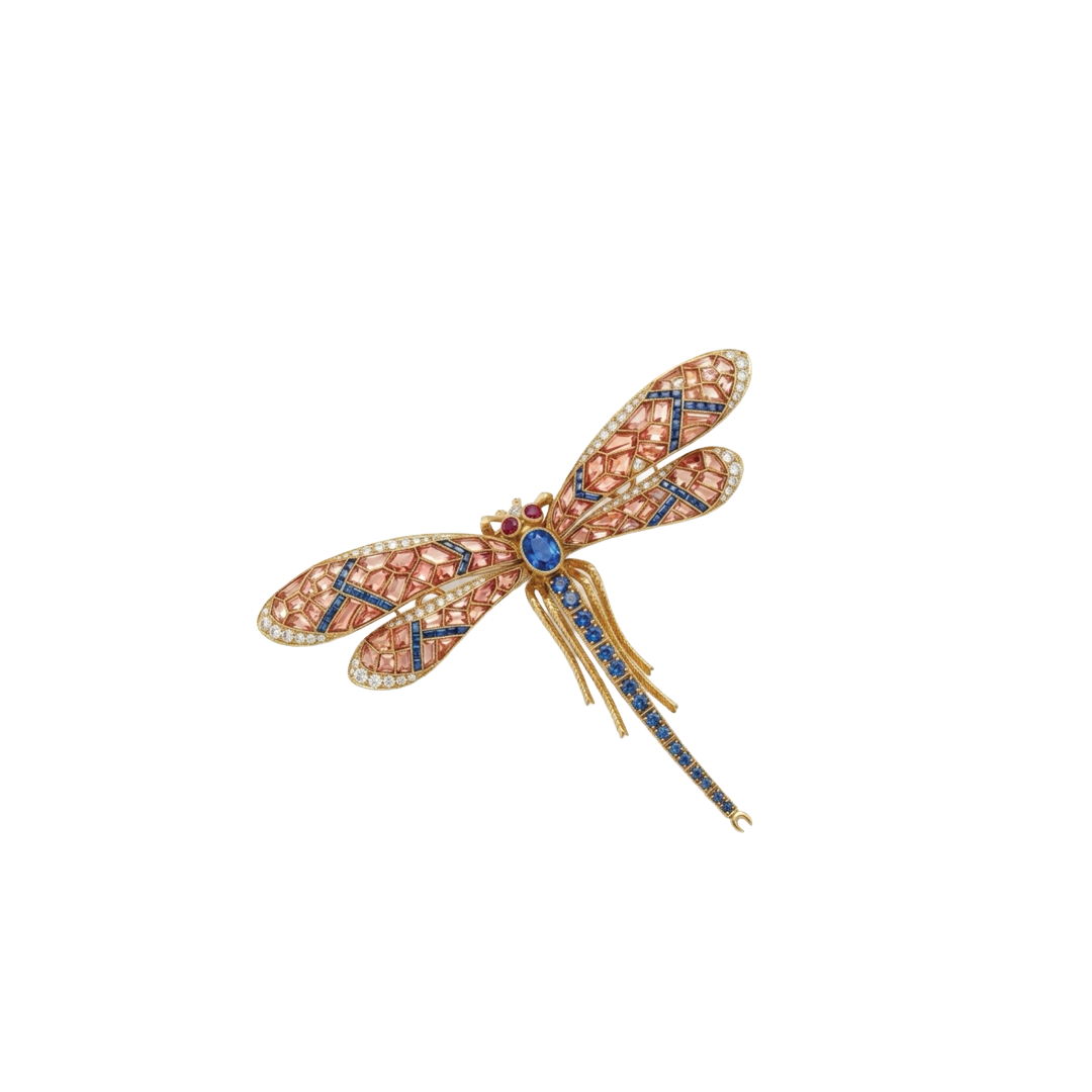 Dragonfly Mosaic Brooch