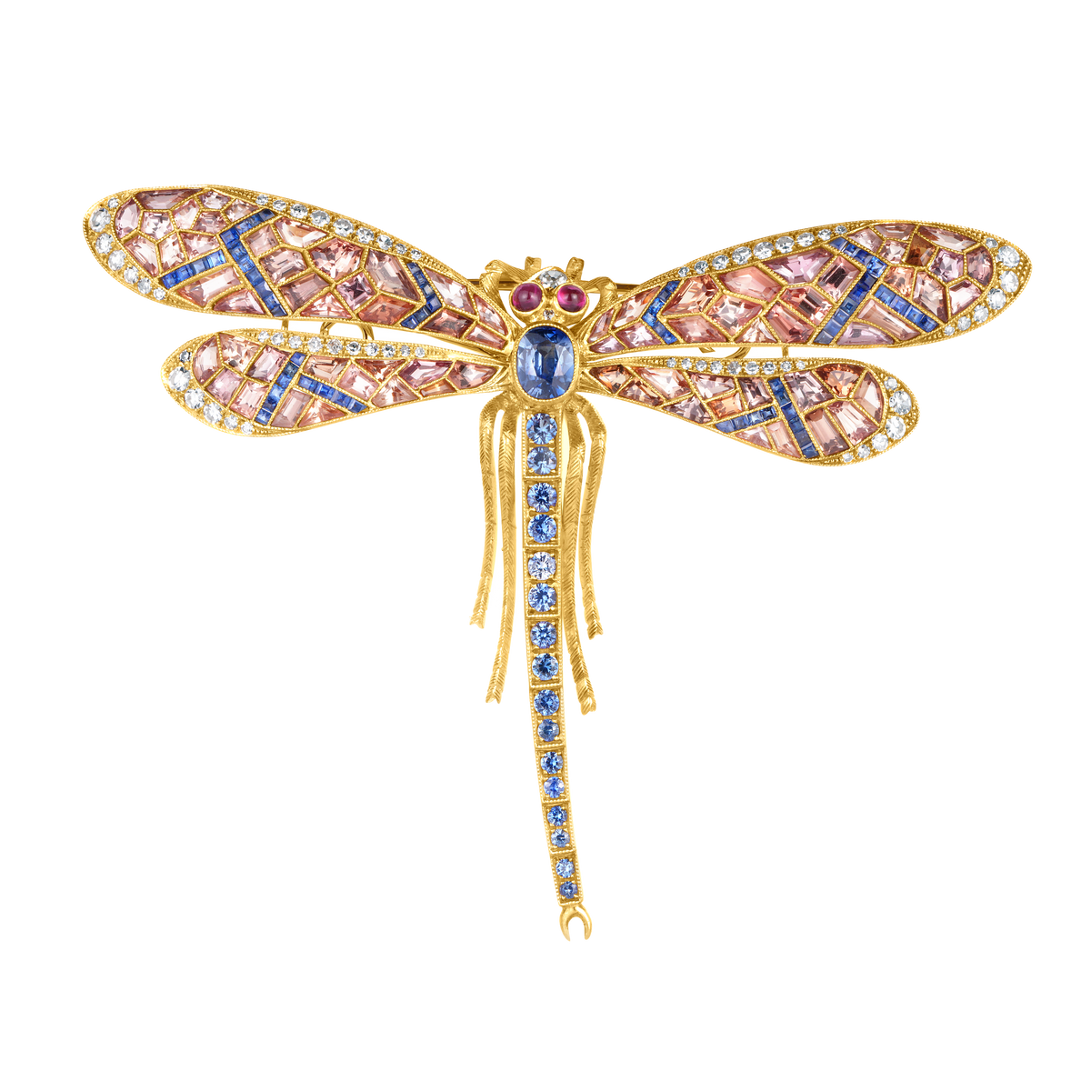 Dragonfly Mosaic Brooch