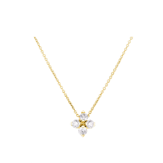 Love in Verona Diamond Flower Necklace