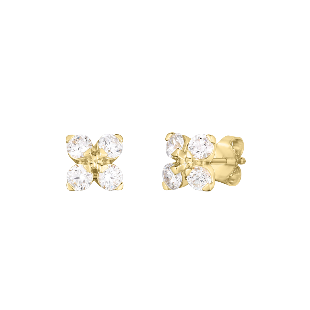 Love in Verona Diamond Flower Earrings