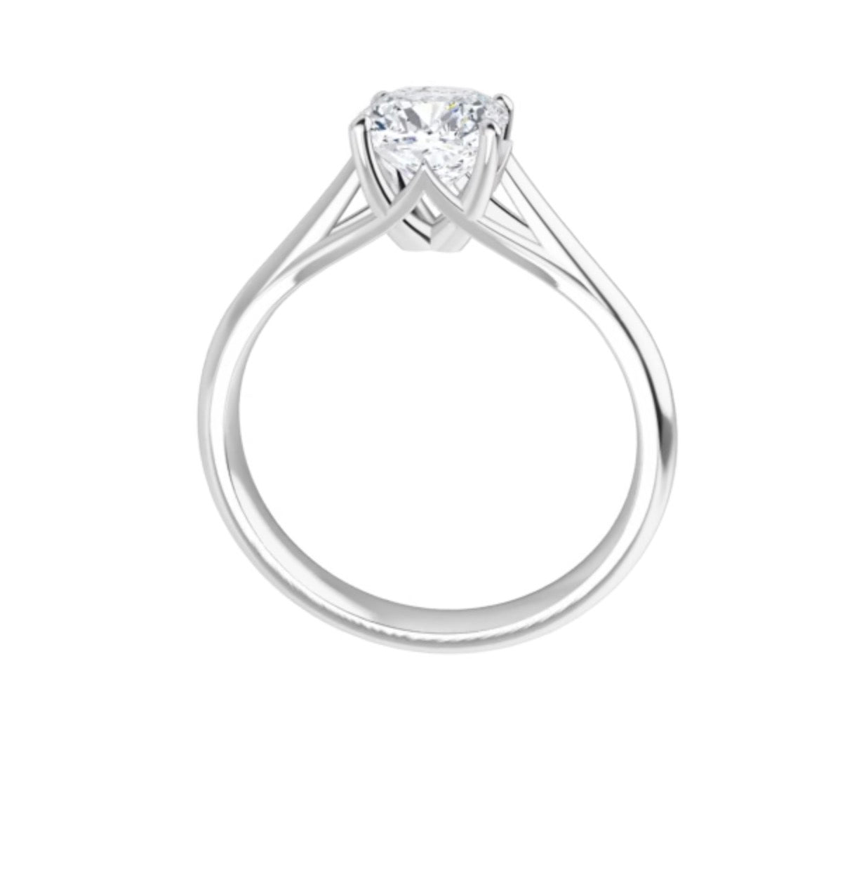 Setting for Round Brilliant Diamond in Gold