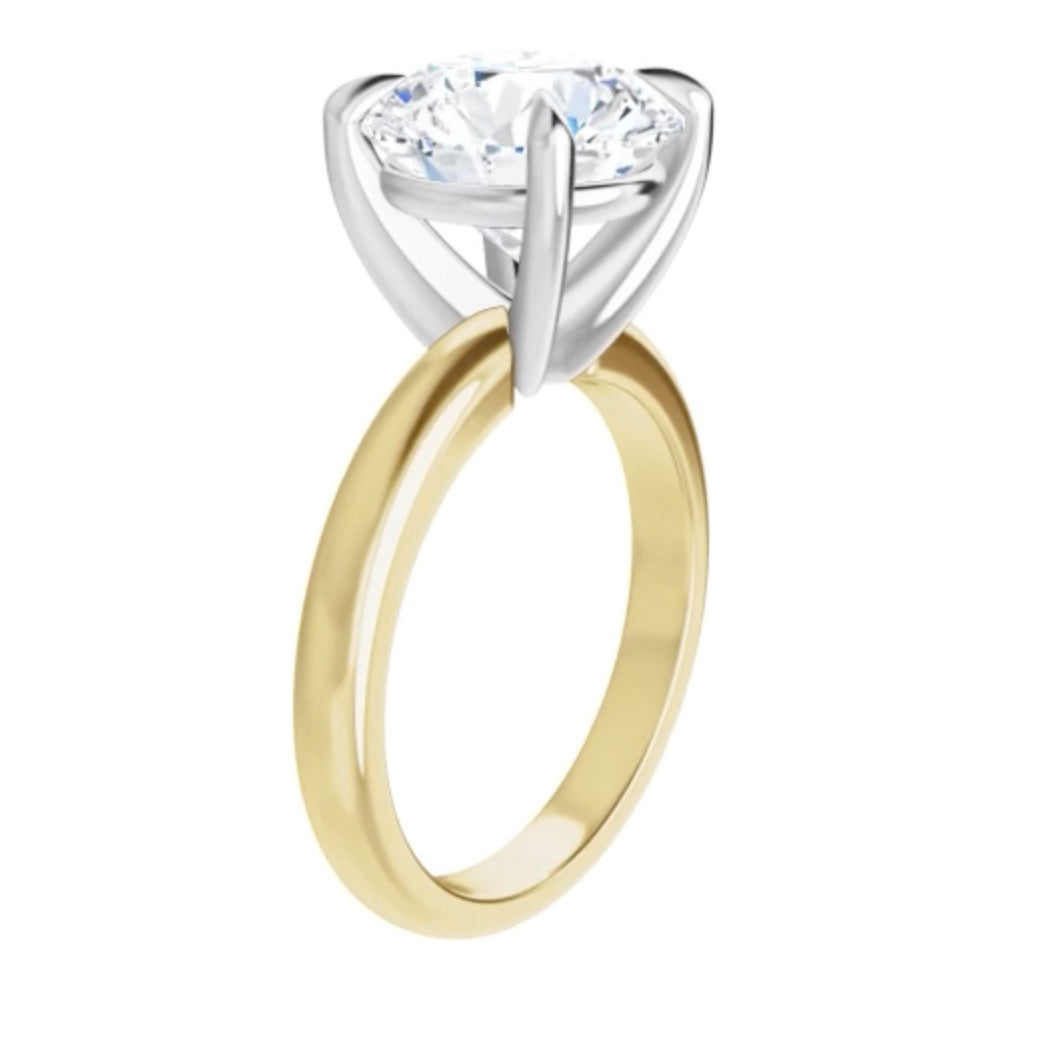 4-Prong Diamond Ring Setting in Gold