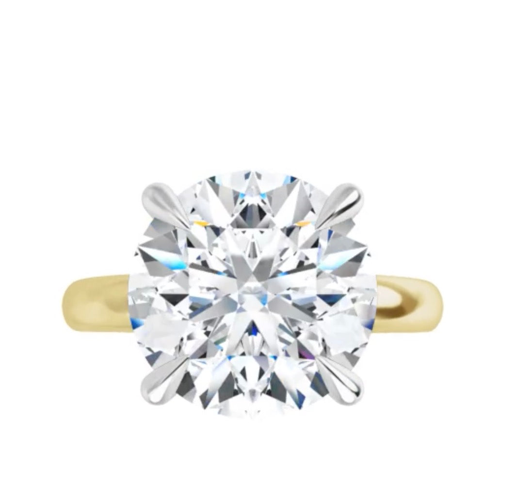 4-Prong Diamond Ring Setting in Gold