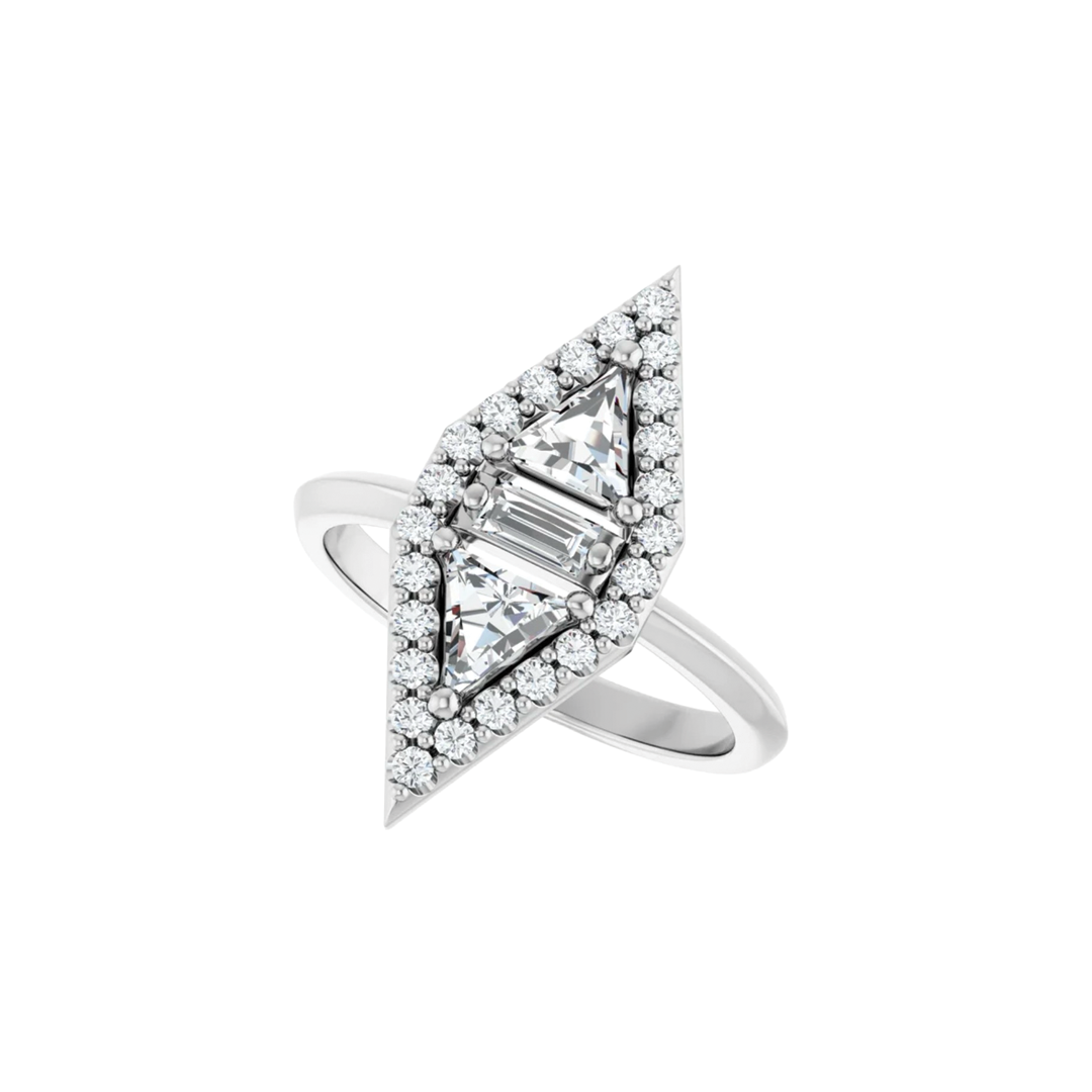 Triangle Diamond Ring Setting