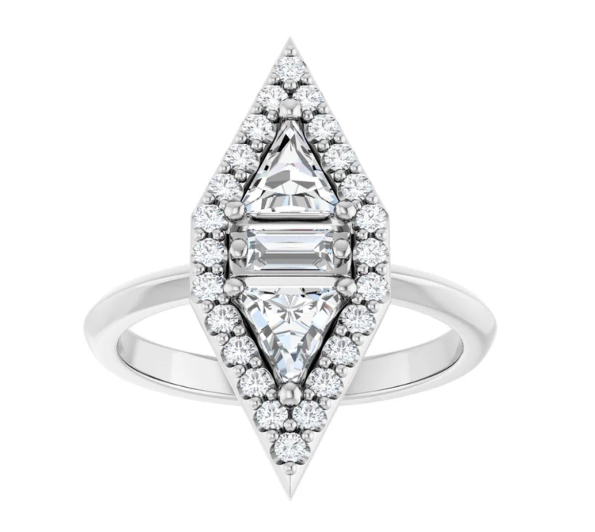 Triangle Diamond Ring Setting