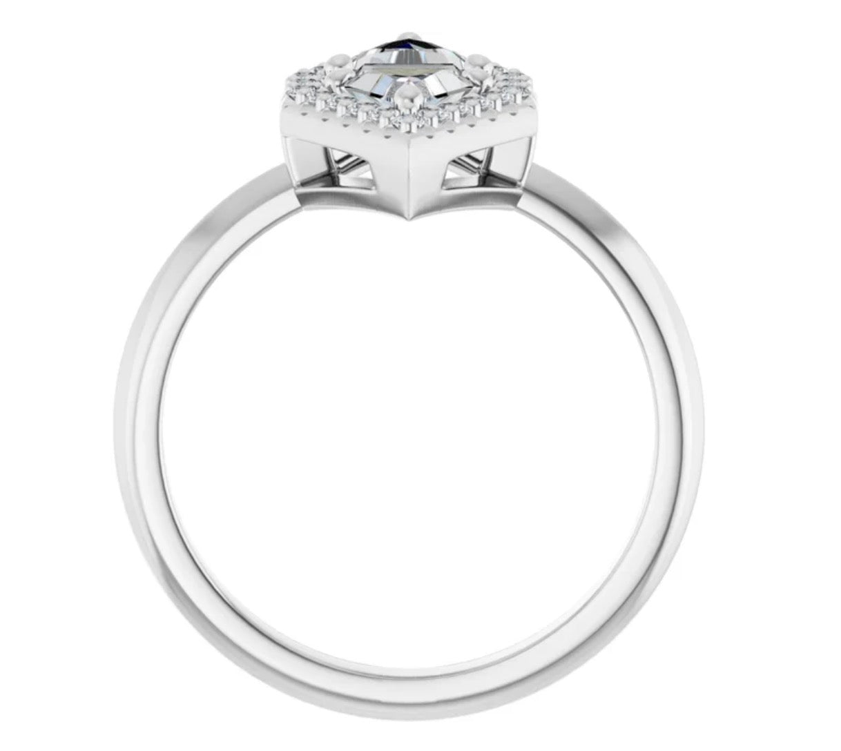 Triangle Diamond Ring Setting