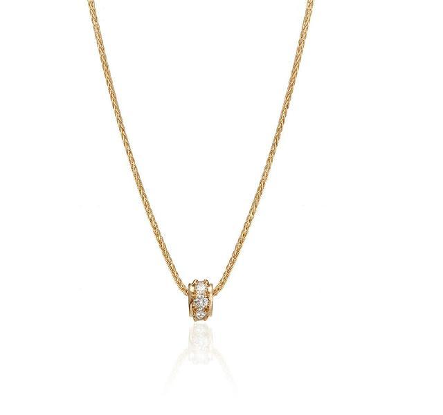 Birthstone Rondelle in White Topaz