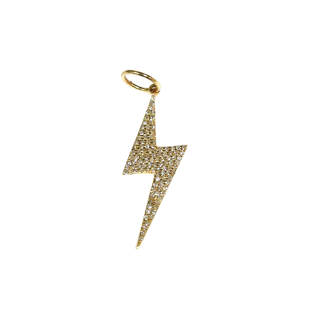 Diamond Lightening Bolt Charm