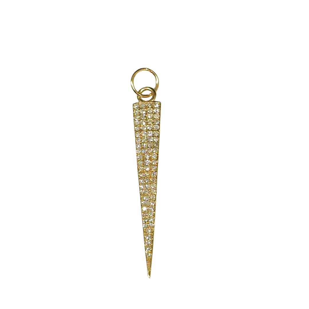 Diamond Elongated Triangle Charm
