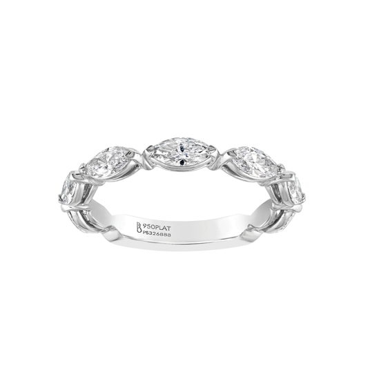 7-Stone East/West Set Marquise Wedding Band