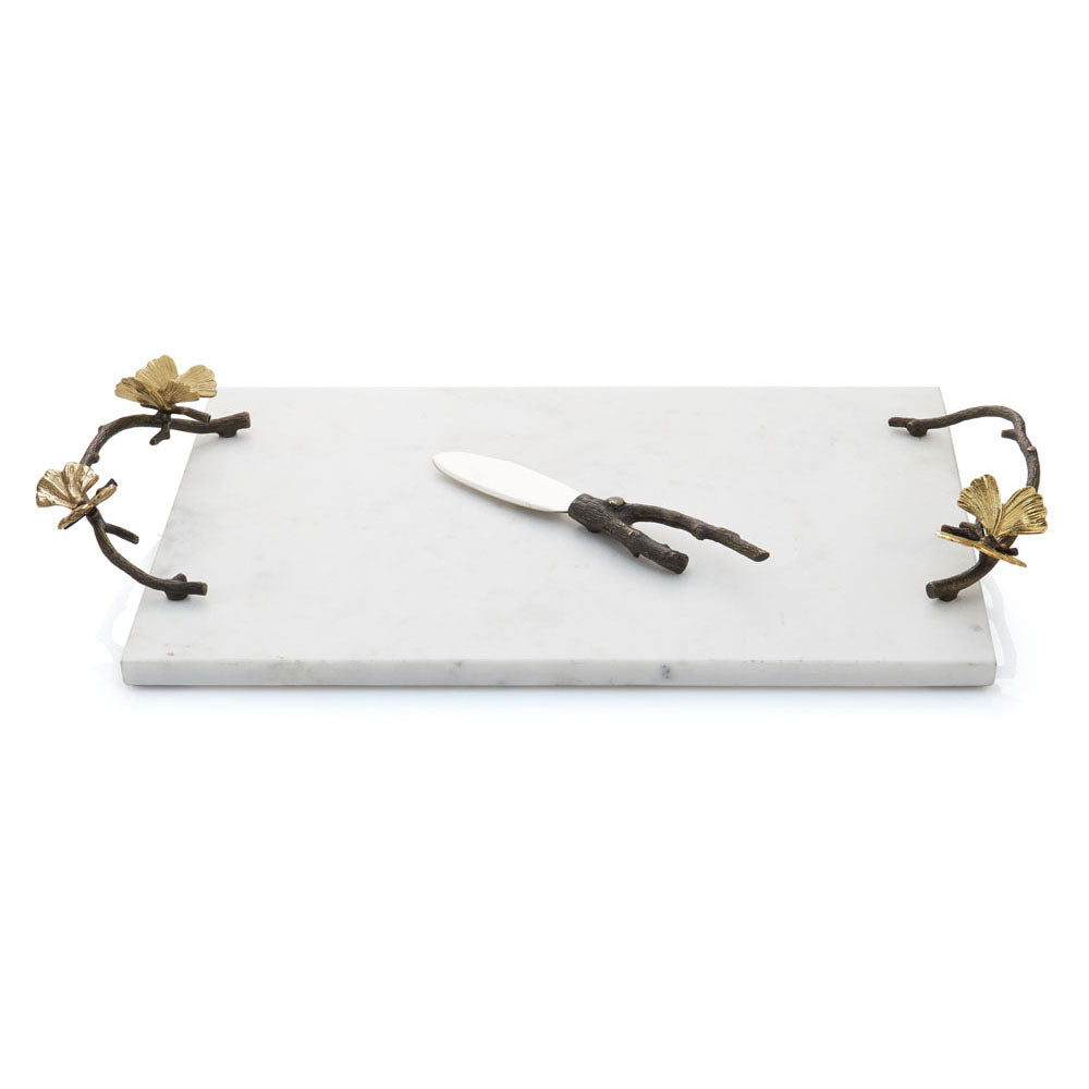 Michael Aram Butterfly Ginkgo Cheeseboard and Spreader