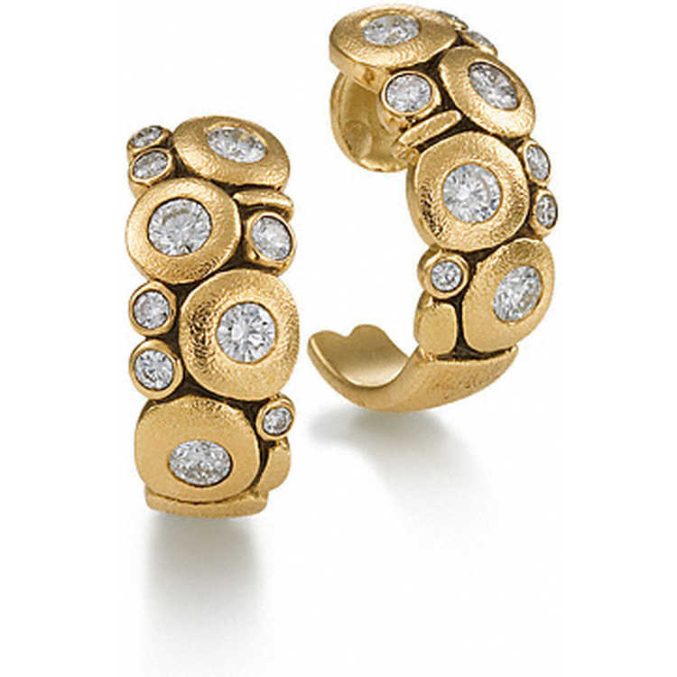 18k Gold Diamond Candy Earrings