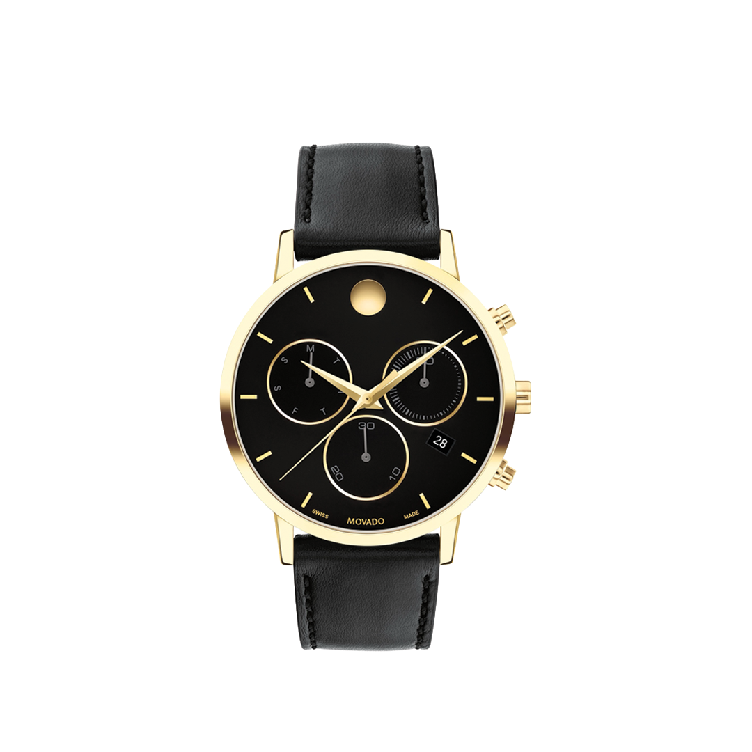42mm Museum Classic Chronograph Watch with Black Dial