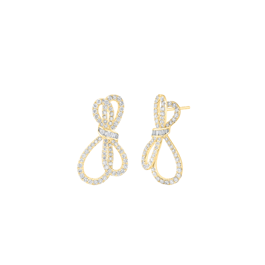 Diamond Bow Earrings