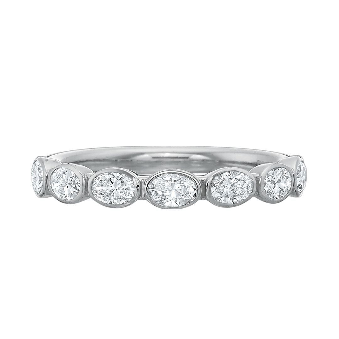 7-Stone Petite Grand Aire Bezel Platinum Band