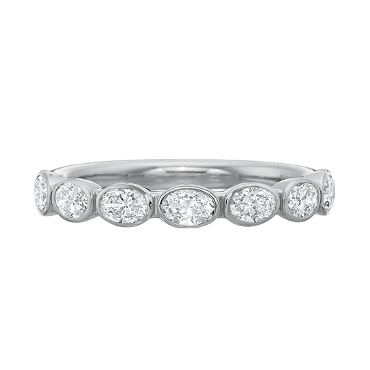 7-Stone Petite Grand Aire Bezel Platinum Band