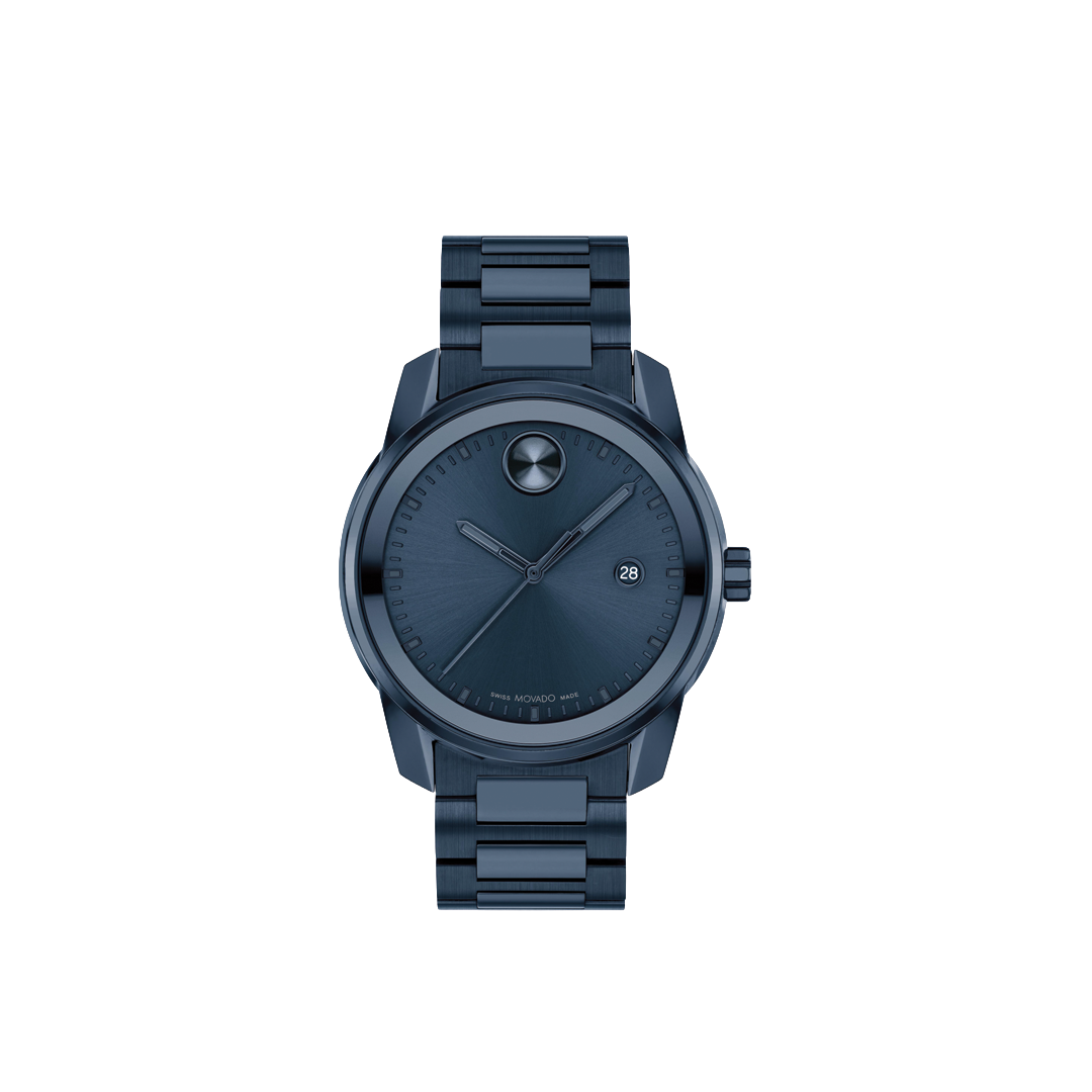 42mm Bold Verso Watch with Blue Dial and Bracelet
