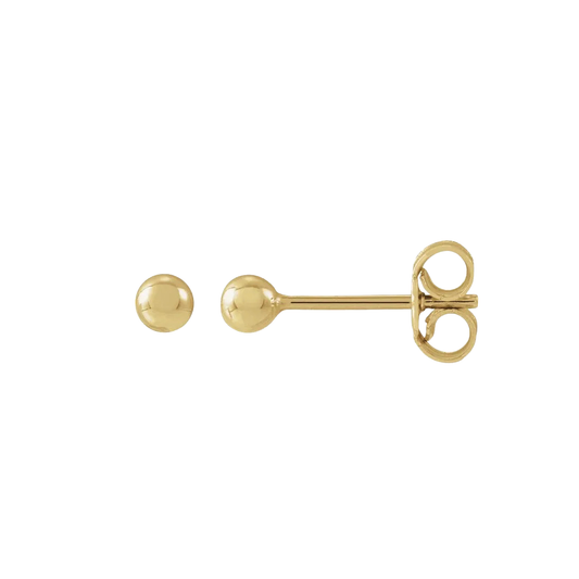 3mm Gold Ball Stud Earrings