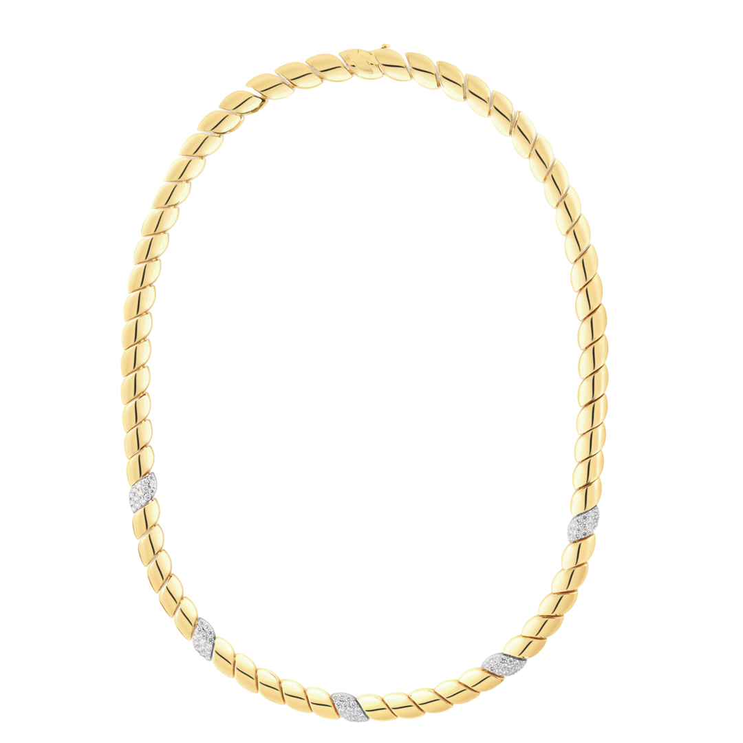 San Marco Diamond Station Collar Necklace