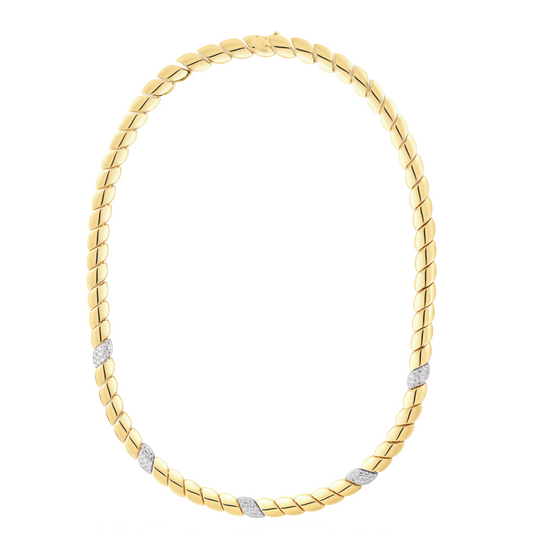 San Marco Diamond Station Collar Necklace