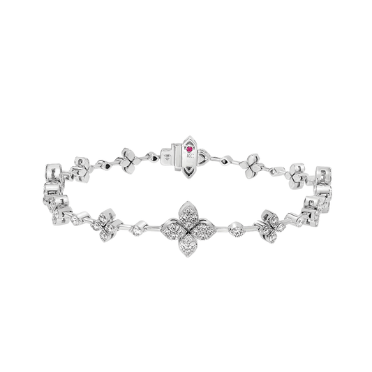 Love in Verona Alternating Diamond and Flower Bracelet