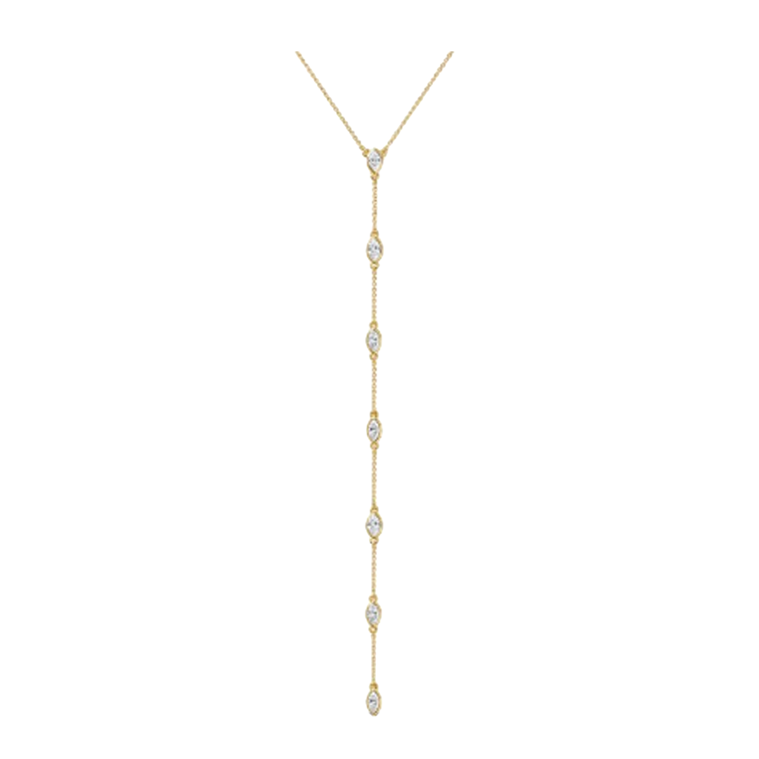 7-Stone Diamond Lariat Necklace