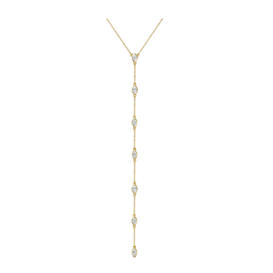 7-Stone Diamond Lariat Necklace
