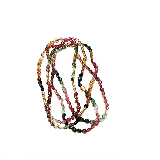 Flora Rondelle Necklace with Tourmaline