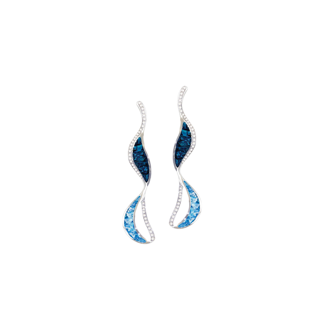 Carpi Earrings with Blue Topaz