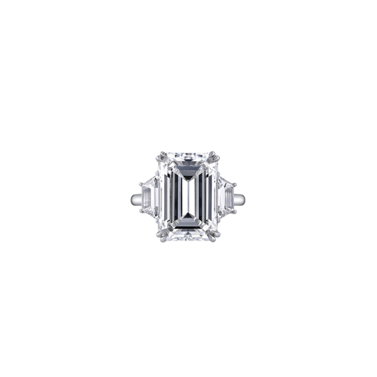 3-Stone Emerald Cut Diamond Ring